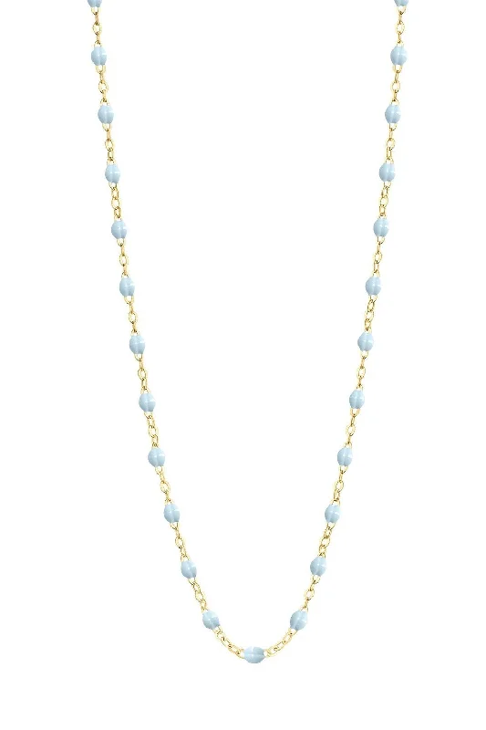 Your Dream Jewelry At Dream Prices 16.5" Classic Gigi Necklace - Baby Blue + Yellow Gold