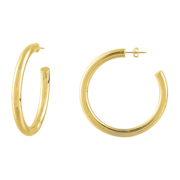 Timeless Elegance Now At Special Discounts 50mm Tube Hoop Earrings