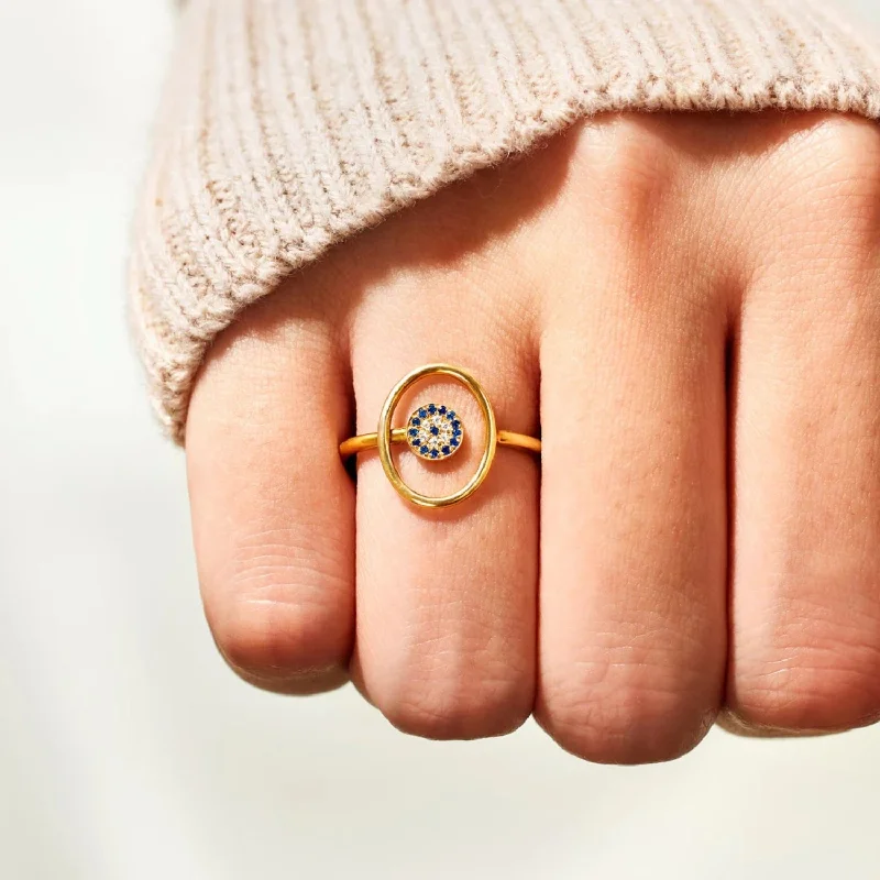 Fine Jewelry, Limited-Time Offers Available HGA Sterling Silver Evil Eye Ring