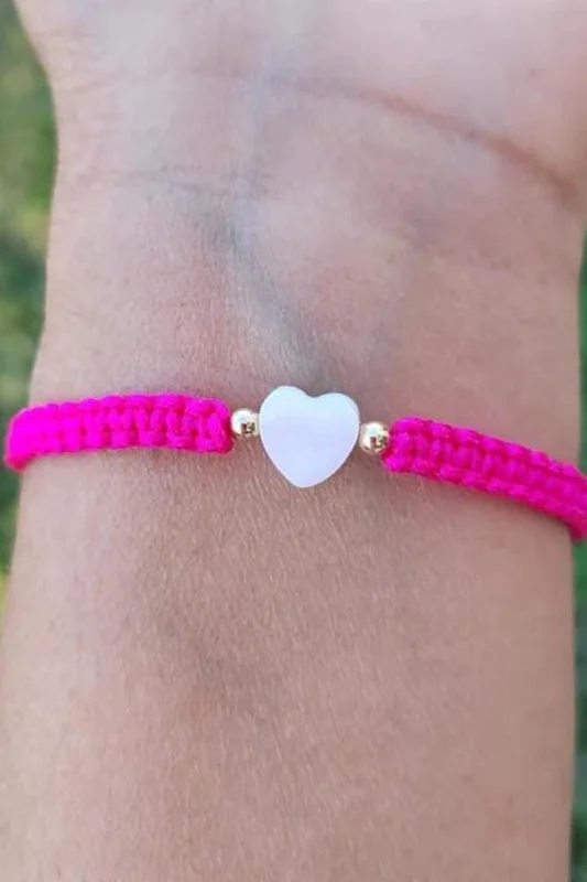Flash Sale On Elegant Jewelry – Don't Miss Out Adults - Heart - Mother of Pearl Citron Bracelets - Fuchsia Flash Sale On Elegant Jewelry – Don't Miss Out Adults - Heart - Mother of Pearl Citron Bracelets - Fuchsia