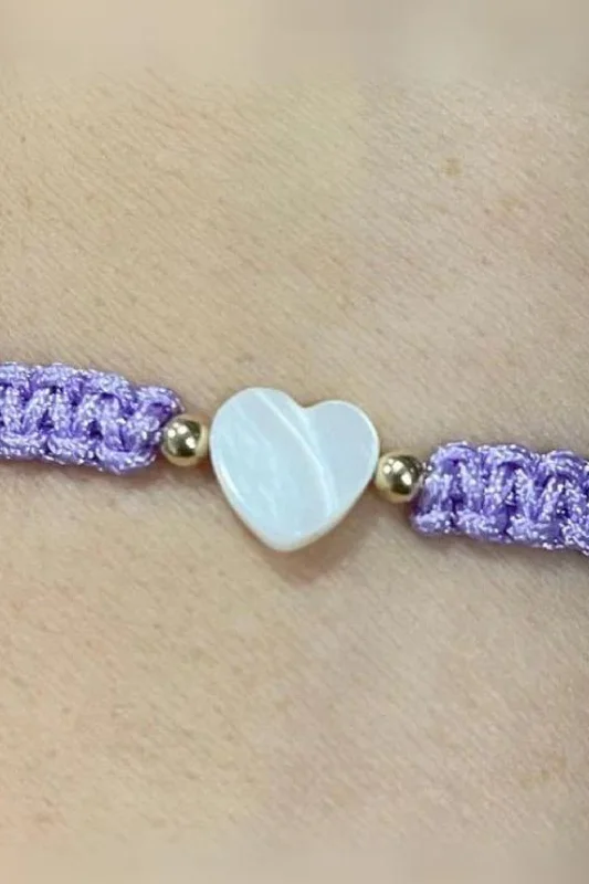 Sparkle For Less – Shop Our Limited-Time Jewelry Deals Adults - Heart - Mother of Pearl Citron Bracelets - Lila Sparkle For Less – Shop Our Limited-Time Jewelry Deals Adults - Heart - Mother of Pearl Citron Bracelets - Lila