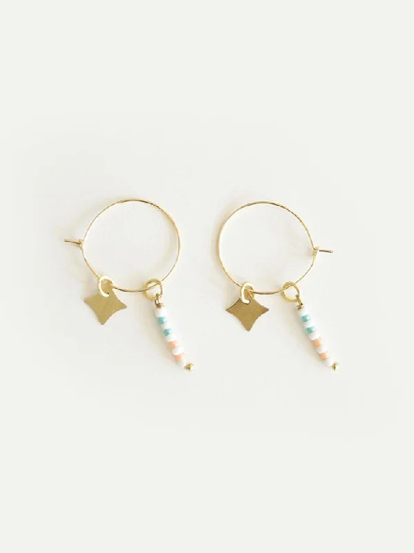 Customized Silver Jewelry For Unique Style Americana Hoop Earrings - Gold