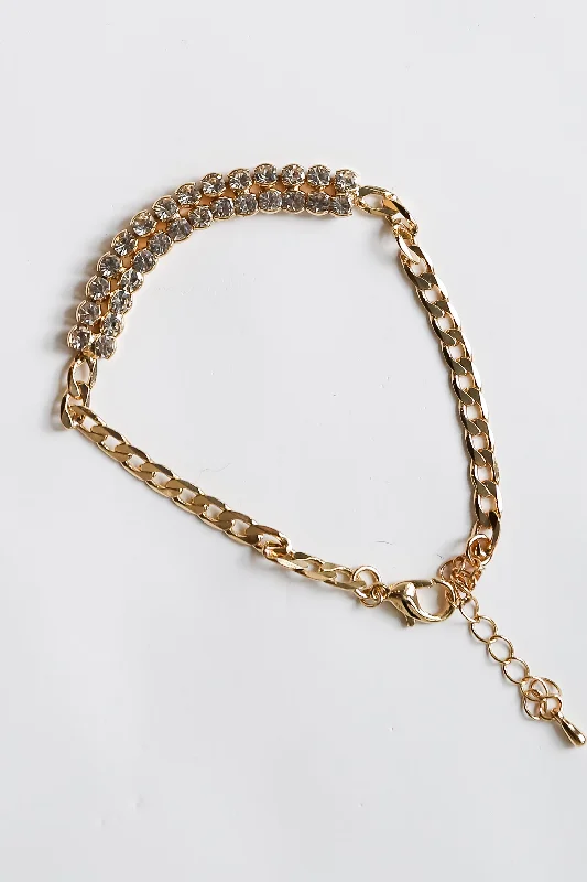 Unmissable Jewelry Sale – Shop Before It's Too Late FINAL SALE - Aria Gold Rhinestone Chain Bracelet Unmissable Jewelry Sale – Shop Before It's Too Late FINAL SALE - Aria Gold Rhinestone Chain Bracelet