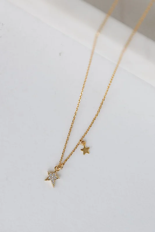 Timeless Elegance At Unbelievable Discounts Aria Gold Rhinestone Star Charm Necklace