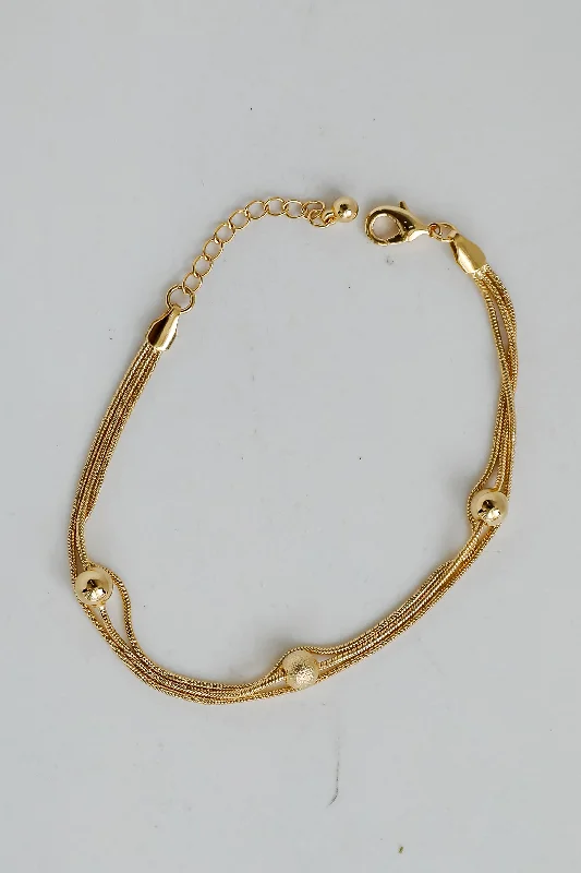 Limited-Stock Jewelry Sale – Once It's Gone, It's Gone Aubrey Gold Layered Bracelet