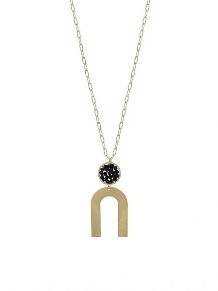 Stunning Jewelry Pieces At The Lowest Prices Ever Black Crystal "U" Necklace