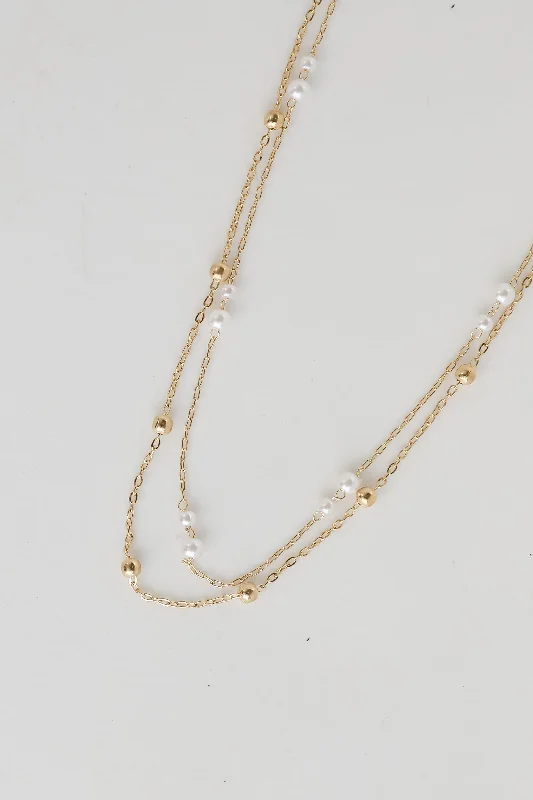 Breathtaking Jewelry, Breathtaking Prices Brooke Gold Pearl Layered Chain Necklace