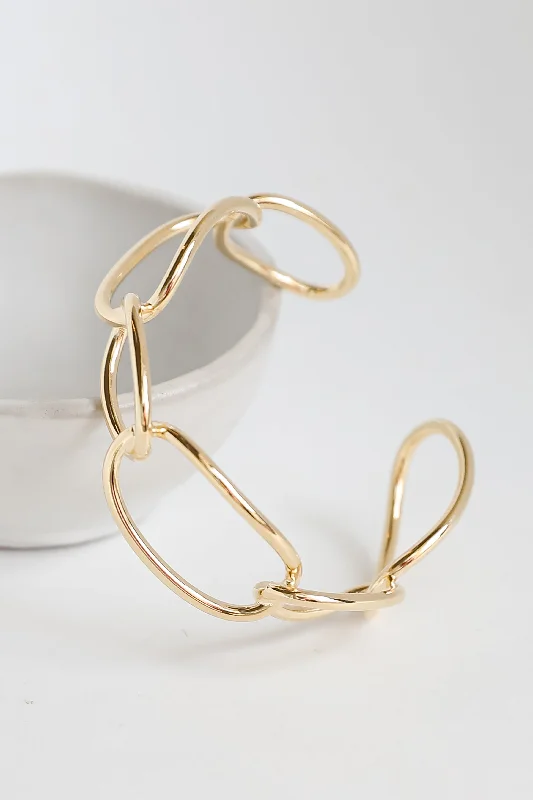 Jewelry Sale Bonanza – Grab Your Sparkle Now Brooklyn Gold Chainlink Cuff Bracelet