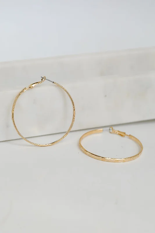 Callie Gold Hoop Earrings