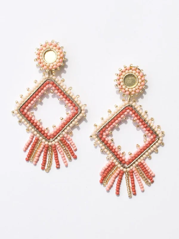 Sparkle In Style With Our Best Jewelry Deals Chelsea Beaded Earrings - Rose