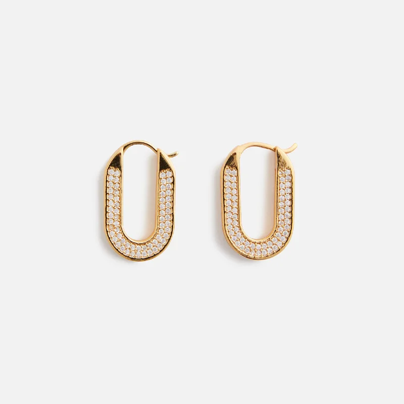 Elegant Rose Gold Jewelry For A Stylish Touch Crystal Haze Travel Gift Hoops - Gold Elegant Rose Gold Jewelry For A Stylish Touch Crystal Haze Travel Gift Hoops - Gold