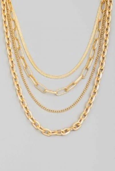 Everyday Jewelry Essentials Now On Sale Chunky 4 Layer Chain Necklace