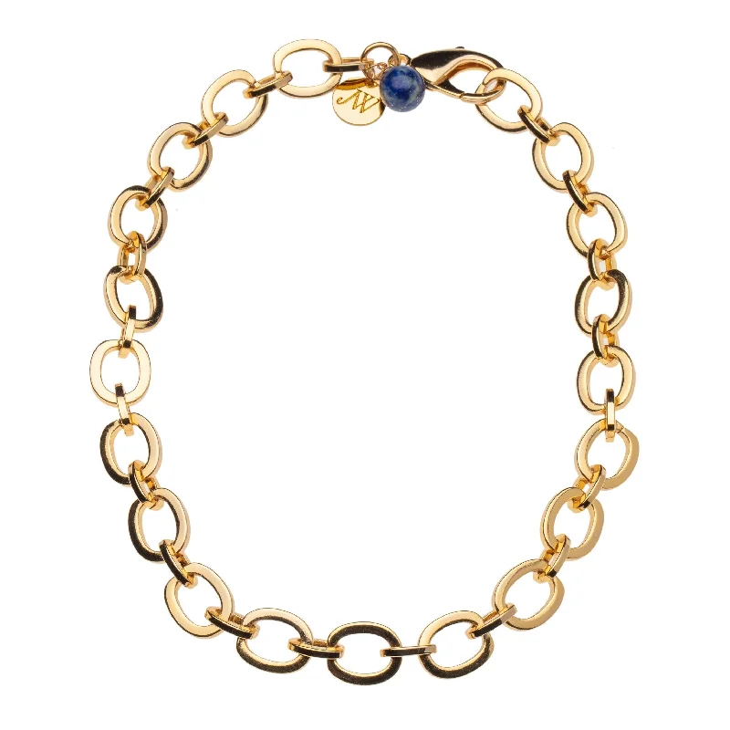 Best Jewelry Deals – Premium Quality At Exclusive Discounts Chunky Link Chain with Lapis Bead Best Jewelry Deals – Premium Quality At Exclusive Discounts Chunky Link Chain with Lapis Bead