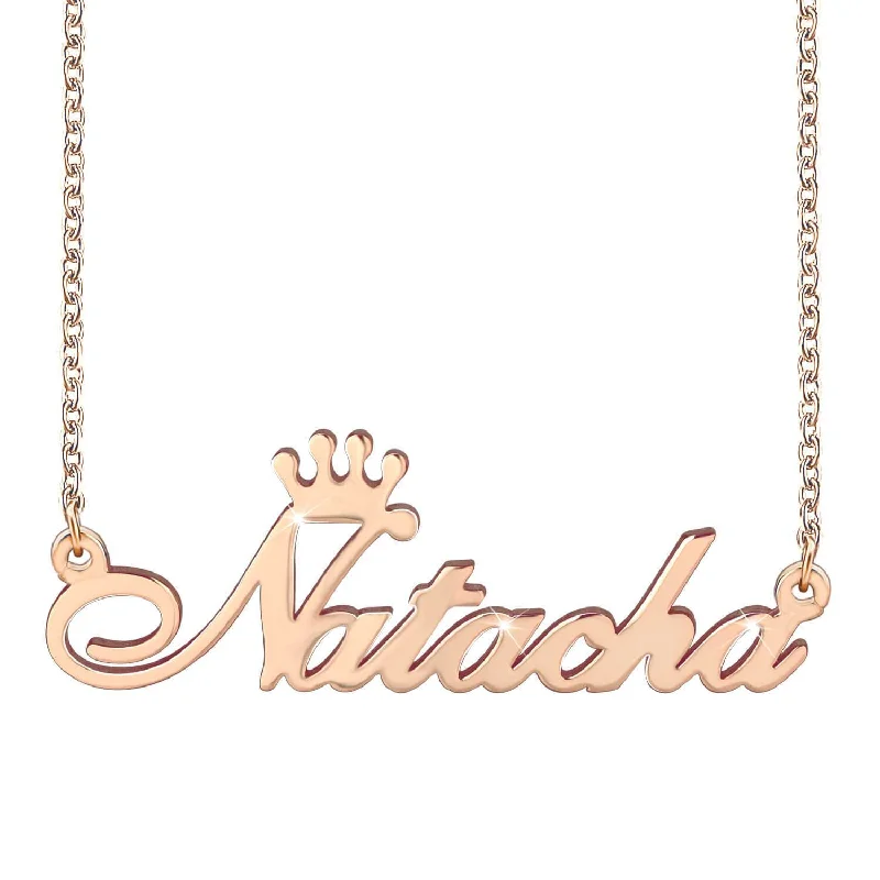 Custom Crown Name Necklaces Personalized Gifts