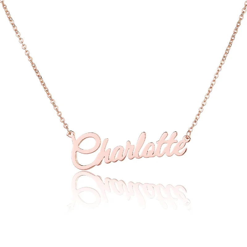 Custom Rose Gold Plated Name Necklaces Birthday Gifts