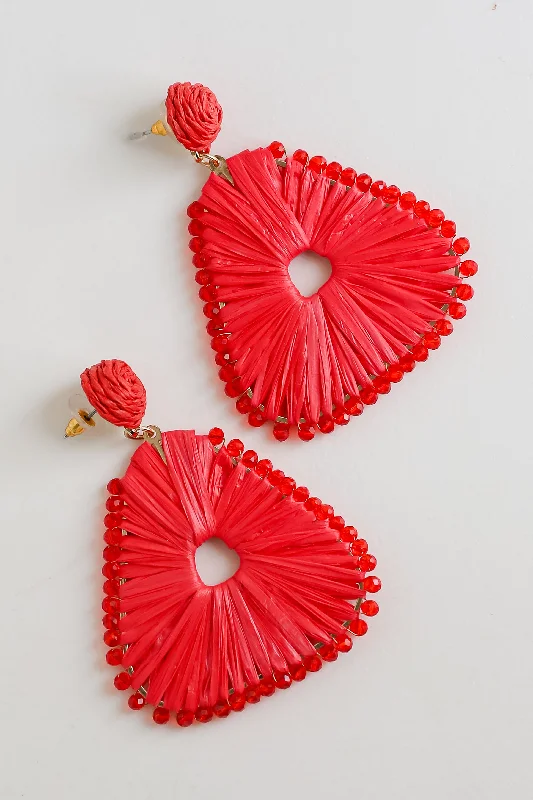 FINAL SALE - Daphne Straw Statement Earrings