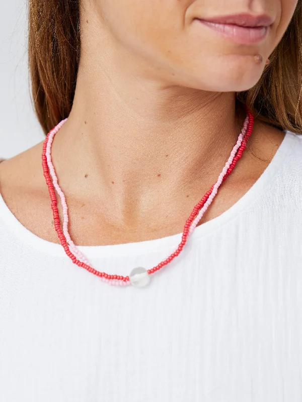 Waterproof Stainless Steel Jewelry For Lasting Beauty Dolly Beaded Necklace - Cherry