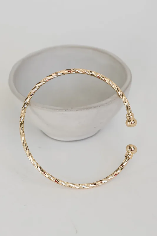 Dainty And Elegant Jewelry Now At Reduced Prices FINAL SALE - Eleanor Gold Twisted Cuff Bracelet Dainty And Elegant Jewelry Now At Reduced Prices FINAL SALE - Eleanor Gold Twisted Cuff Bracelet