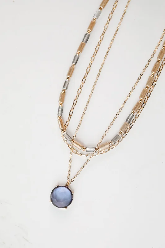 Special Jewelry Deals – Upgrade Your Collection Ellie Grey Gemstone Charm Layered Necklace Special Jewelry Deals – Upgrade Your Collection Ellie Grey Gemstone Charm Layered Necklace