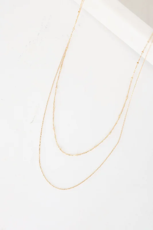 Limited-Time Offer On Elegant Jewelry Pieces Esther Gold Layered Chain Necklace