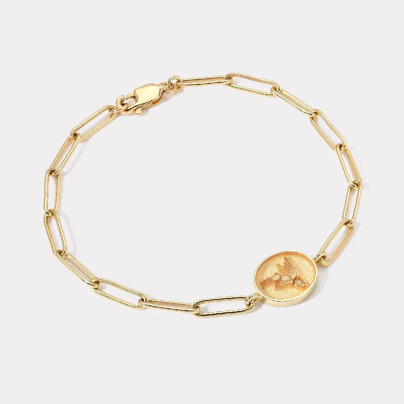 Clearance Sale On High-End Jewelry Collections Fantasy Signet Link Bracelet - Flying Pig Clearance Sale On High-End Jewelry Collections Fantasy Signet Link Bracelet - Flying Pig