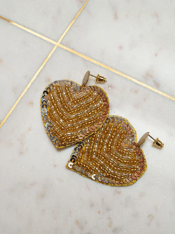 Unmissable Jewelry Discounts – Elevate Your Look For Less Gilded Heart Earrings - Metallic Unmissable Jewelry Discounts – Elevate Your Look For Less Gilded Heart Earrings - Metallic