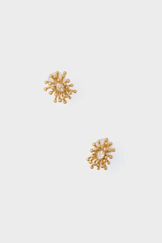 Gold Atom Earrings