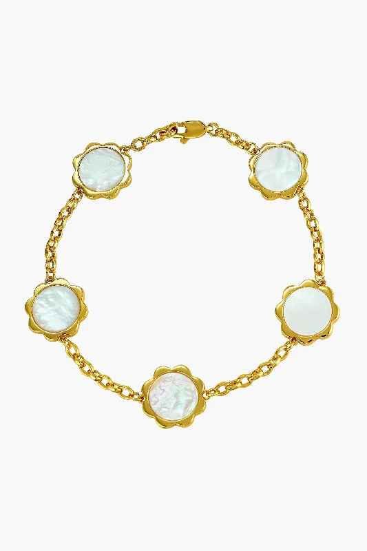 Shop Dazzling Jewelry At The Best Prices Gold Flower Chain Bracelet