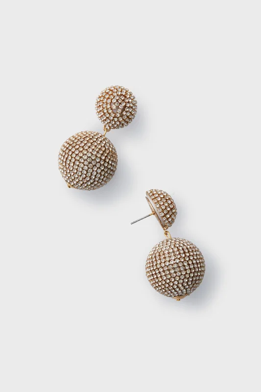 Trendy And Classic Jewelry Now At Reduced Prices Gold Rhinestone Sphere Drops