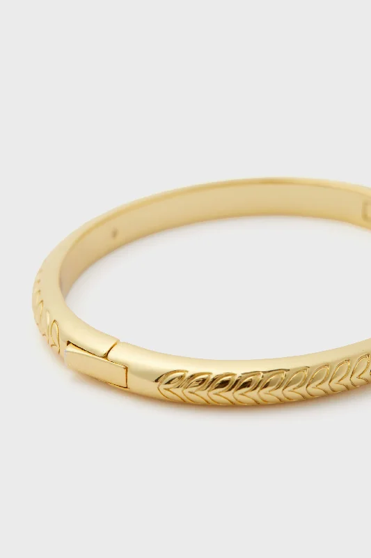 Fashion-Forward Geometric Jewelry For Contemporary Style Gold Virginia Etched Bracelet Fashion-Forward Geometric Jewelry For Contemporary Style Gold Virginia Etched Bracelet