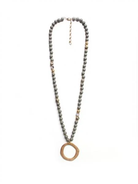 Exclusive Savings On Timeless Jewelry Pieces Grey Bead + Dalmatian Necklace