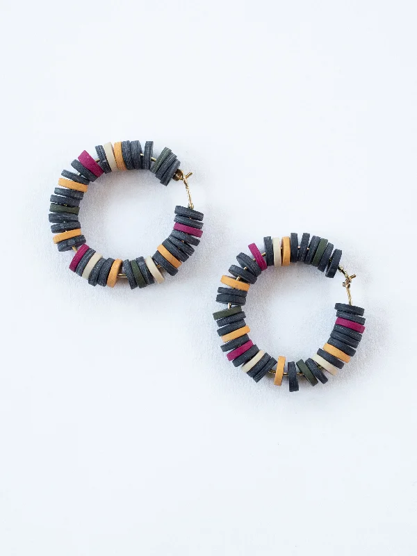 Shop Elegant Jewelry At Unbeatable Prices Heishi Hoop Earrings - Multi