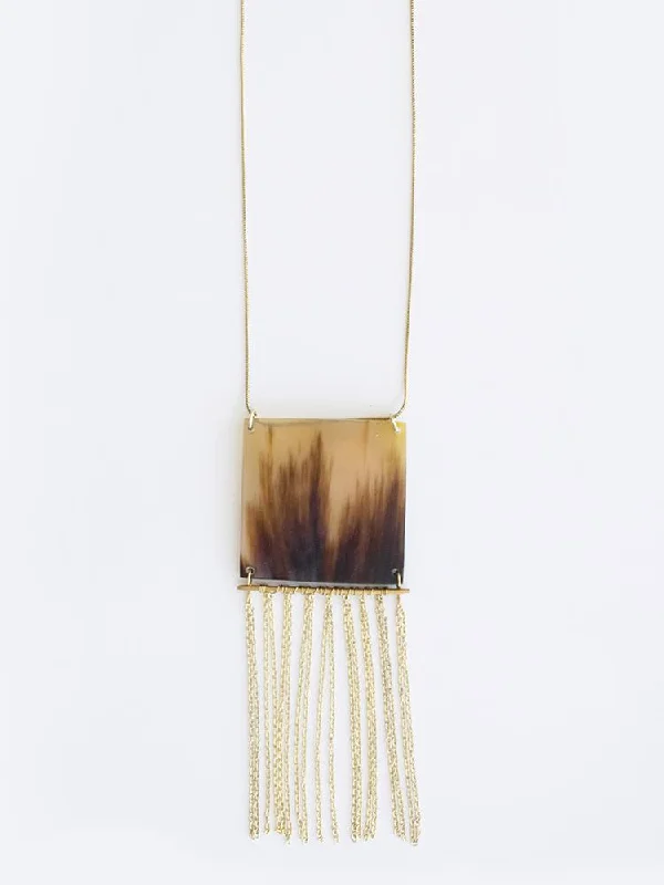 Handcrafted Jewelry Sale – Unique Designs At Low Prices Horn Fringe Necklace - Horn