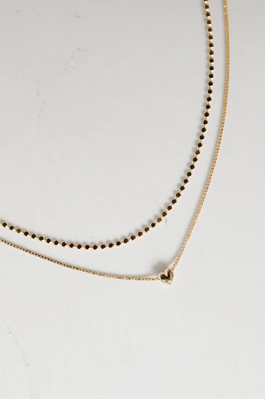 Chic And Stylish Jewelry At Exclusive Prices Isabella Gold Heart Charm Layered Necklace Chic And Stylish Jewelry At Exclusive Prices Isabella Gold Heart Charm Layered Necklace