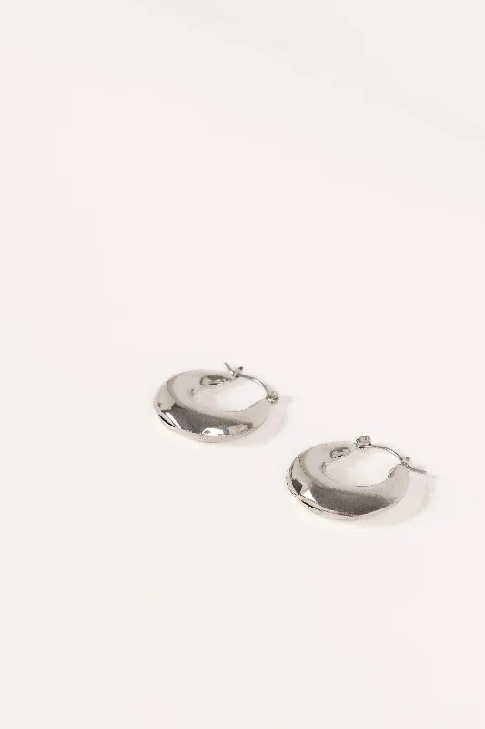 Elegant Jewelry, Affordable Luxury – Shop Now James Hoop Earrings - Silver