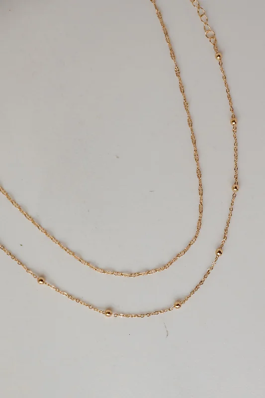 Jodie Gold Layered Chain Necklace