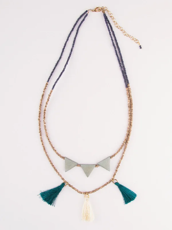 Dazzling Deals On Necklaces, Bracelets, And More Jubilee Tassel Necklace - Teal