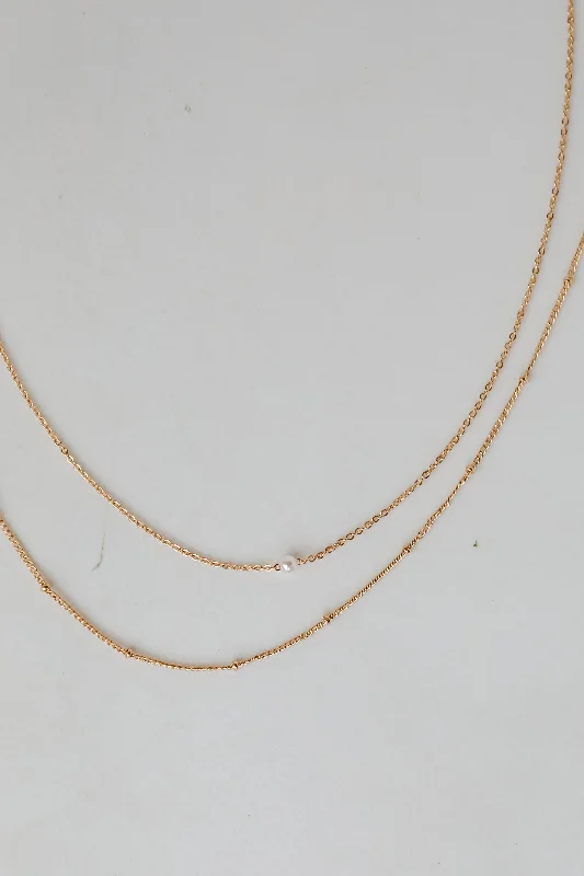 Kate Gold Layered Chain Necklace