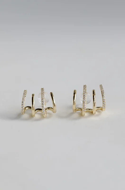 Kayla Gold Stud Earrings