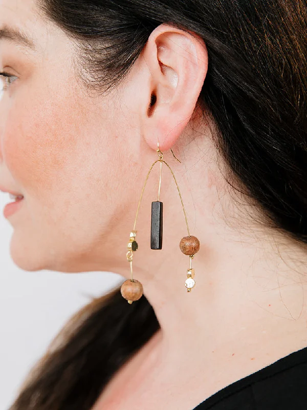 Don't Miss Out – Shop Elegant Jewelry For Less Kelsey Mobile Earrings - Wood
