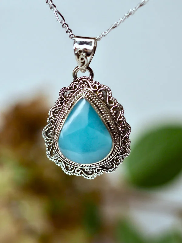 Elegant Rose Gold Jewelry For A Stylish Touch Larimar Edelsteen Hanger 925 zilver