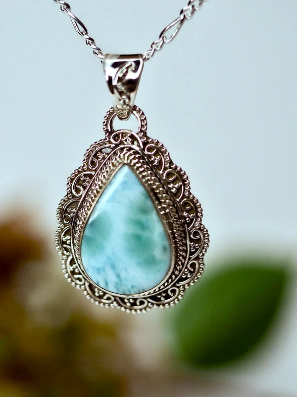 Waterproof Stainless Steel Jewelry For Lasting Beauty Larimar Edelsteen Hanger 925 zilver