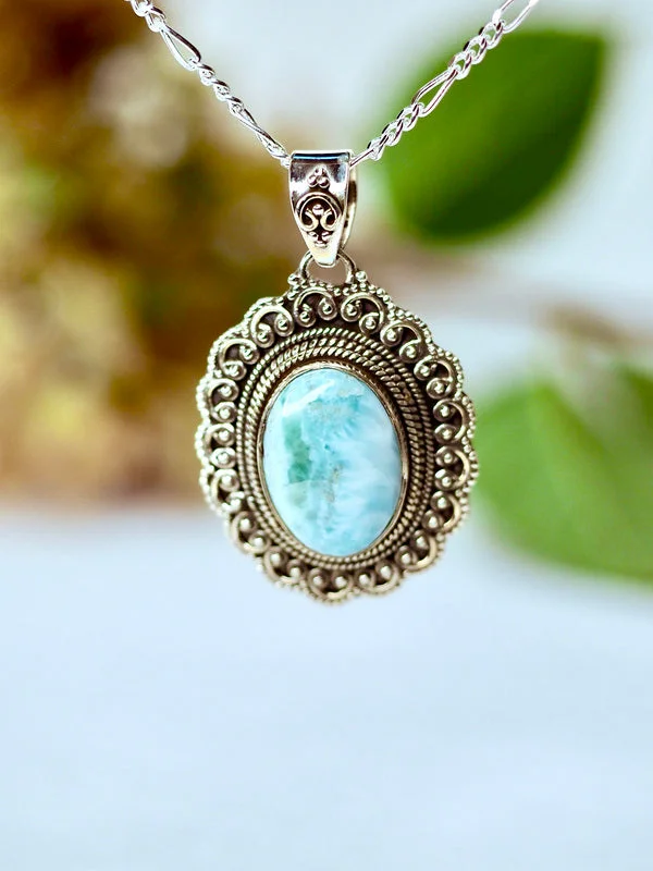 Eco-Friendly Sustainable Jewelry For Conscious Buyers Larimar Edelsteen Hanger 925 zilver