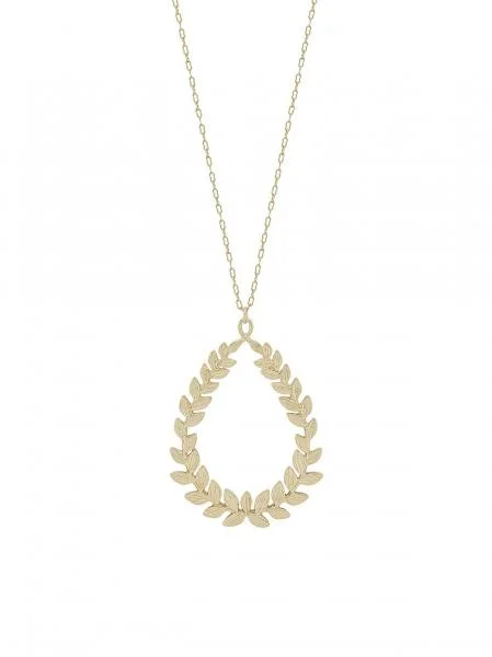 Timeless Jewelry, Timeless Savings – Don't Wait Leaf Wreath Teardrop Necklace