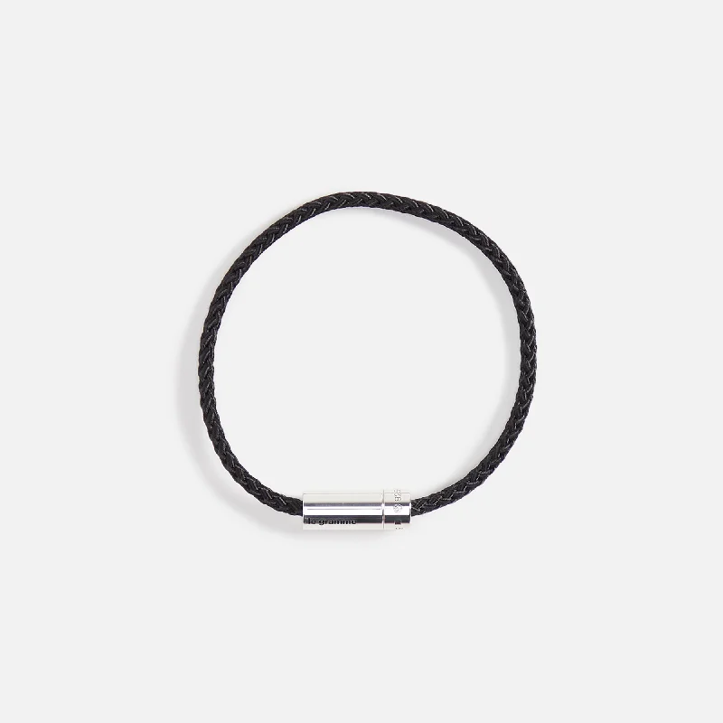 Shop Dazzling Jewelry At The Best Prices Le Gramme 7g Nato Cable Bracelet - Black