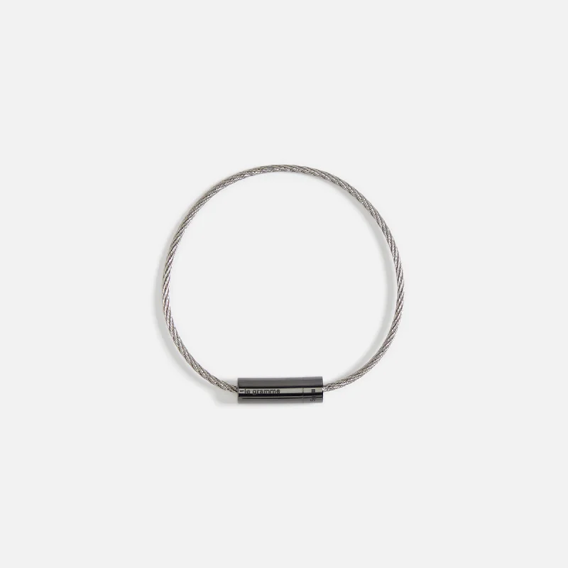 Seasonal Jewelry Deals – Elevate Your Style Le Gramme 5g Cable Bracelet Ceramic - Black