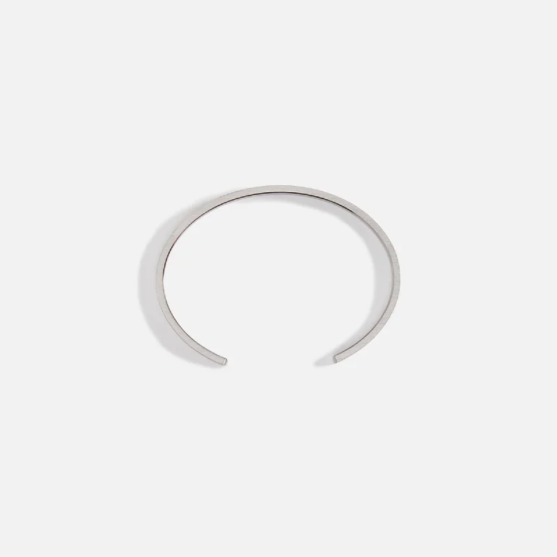 Affordable Glamour – Premium Jewelry At Special Prices Le Gramme 15 Grammes Bracelet Slick Brushed 925 Sterling Silver - Black