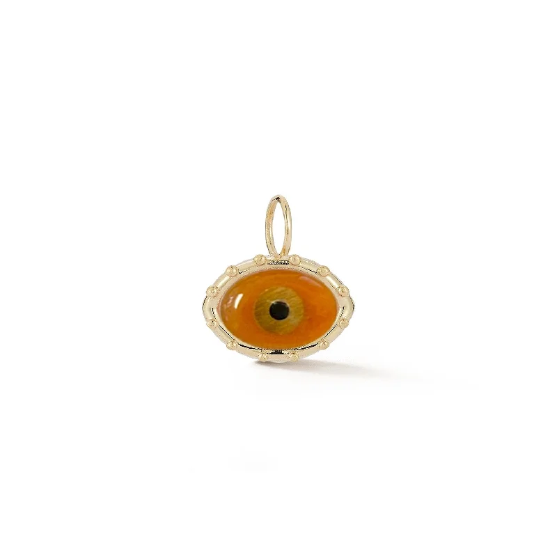 Your Dream Jewelry At Dream Prices – Shop Now Light Carnelian and Onyx Evil Eye Charm