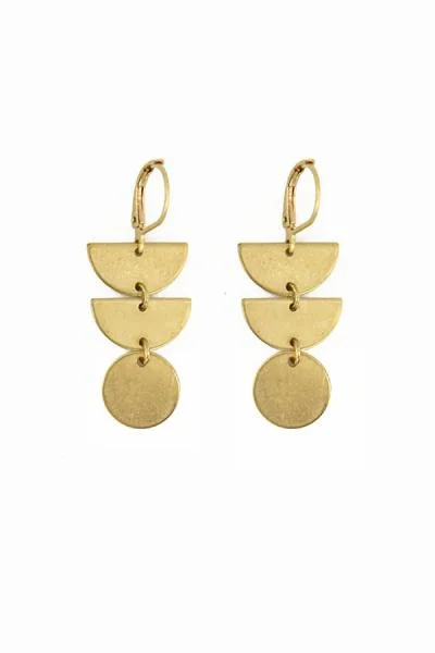 Little Brass Stack Earrings