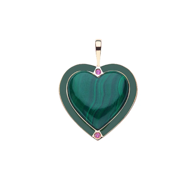 Your Perfect Accessory Now At The Best Price LOVE Enchanted Heart Pendant in Malachite Your Perfect Accessory Now At The Best Price LOVE Enchanted Heart Pendant in Malachite